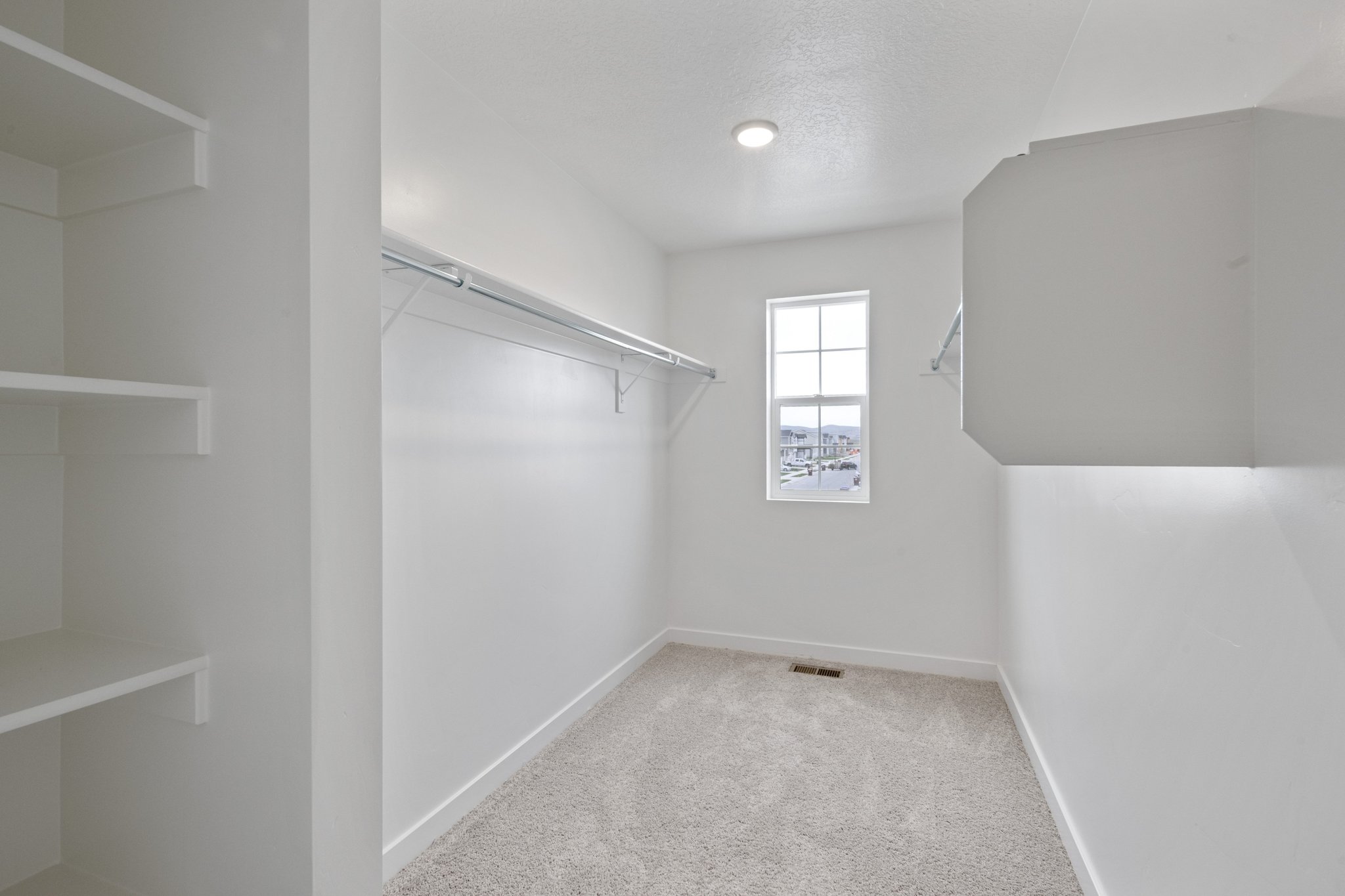 A room with white walls.