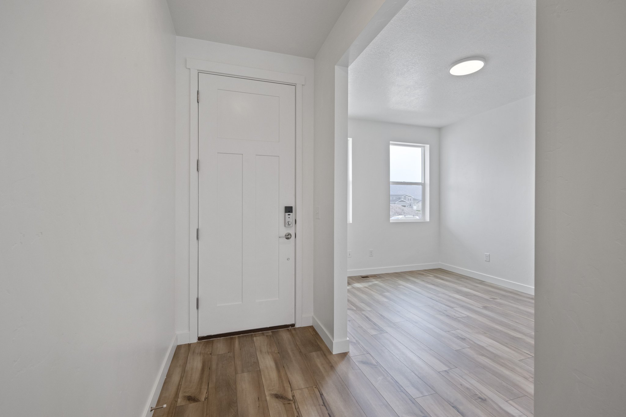 A room with white doors.