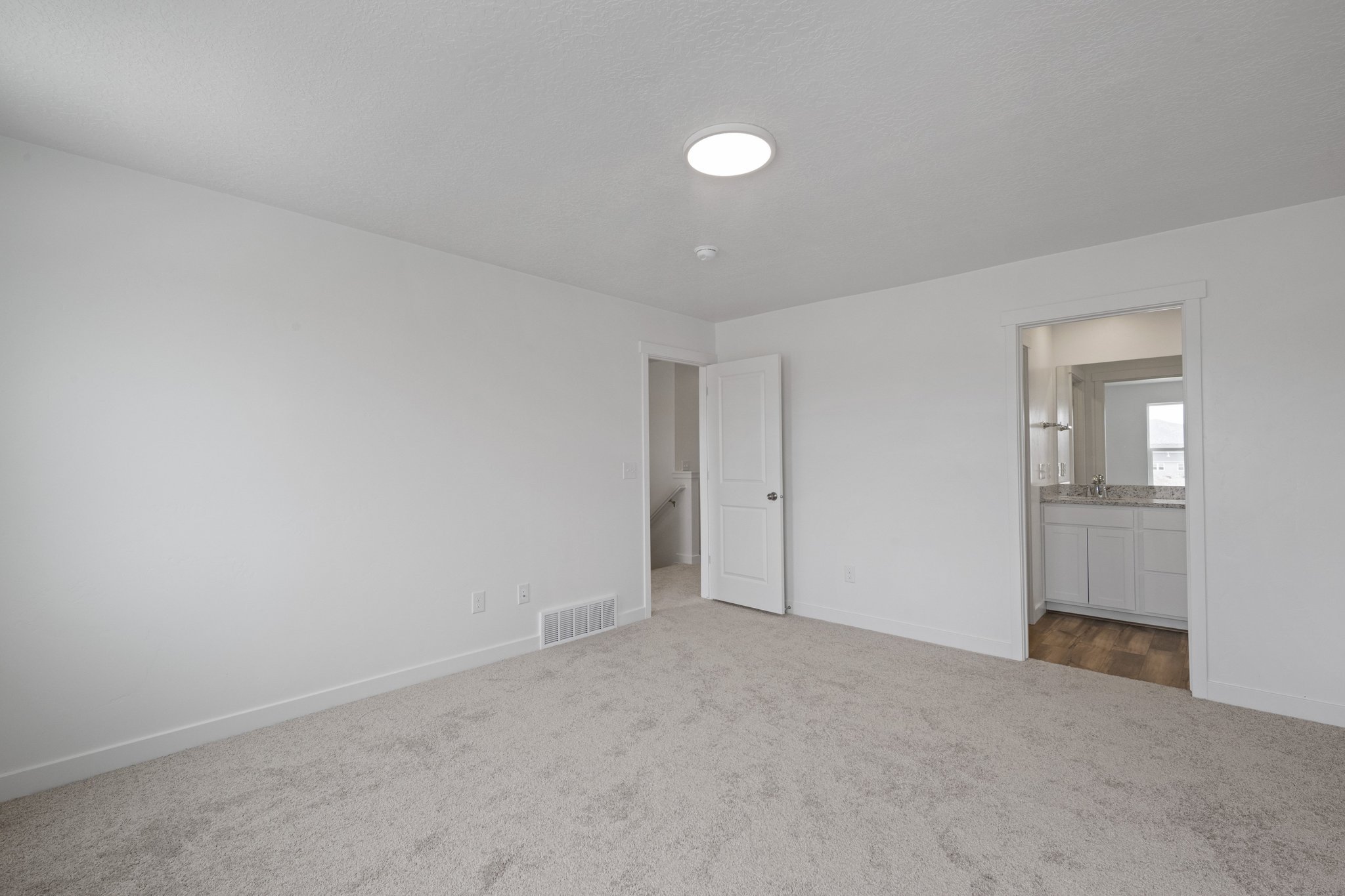 A room with white walls.