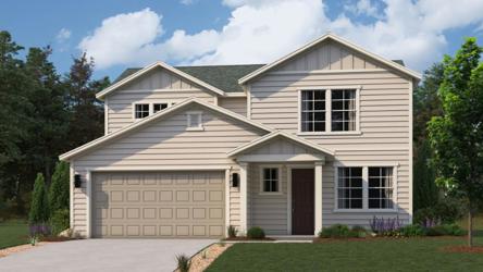 A house with a garage.