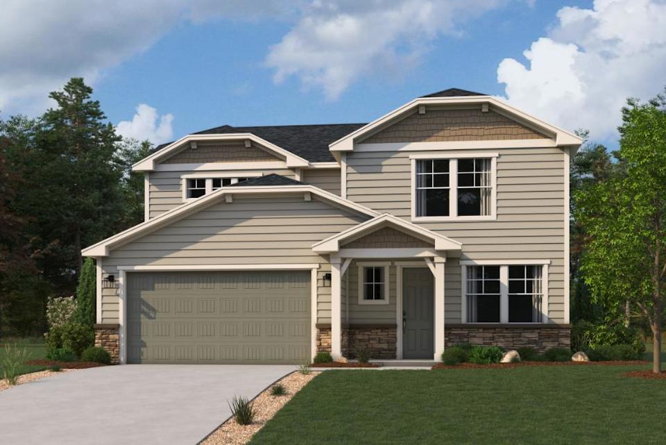 Palisade plan, C elevation rendering