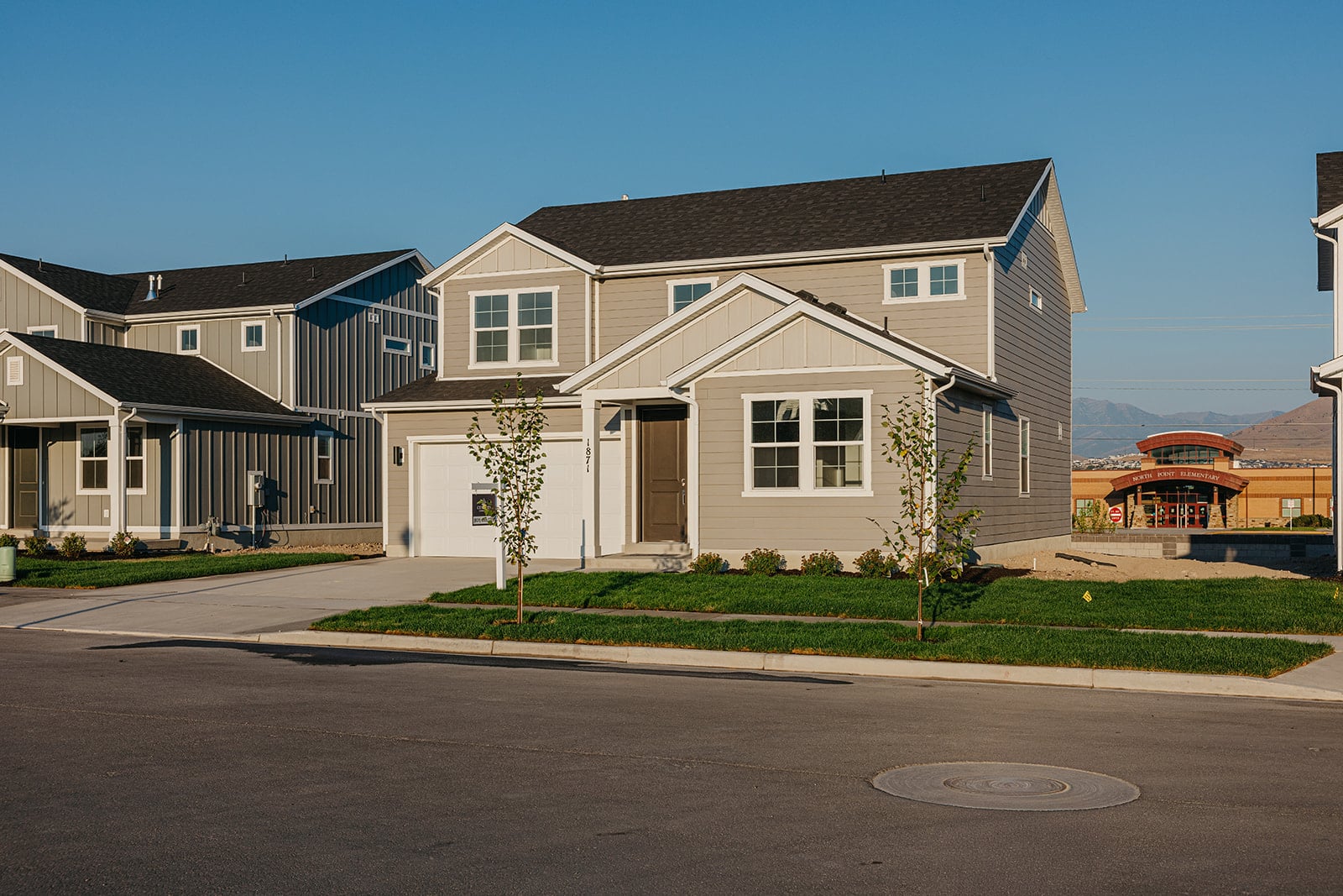 A row of houses.