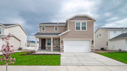 A house with a driveway.