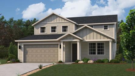 A house with a large front yard.