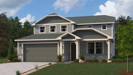 A house with a lawn and trees.