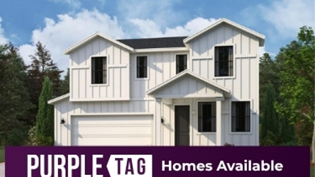 A white house with trees in the back.