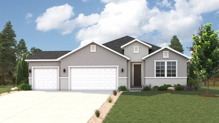 A house with a driveway.