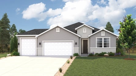 A house with a driveway.