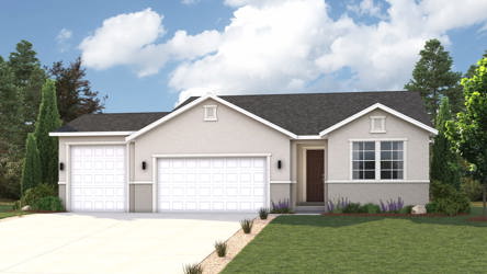 A house with a driveway.