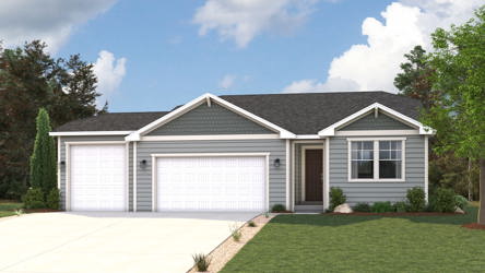 A house with a garage.