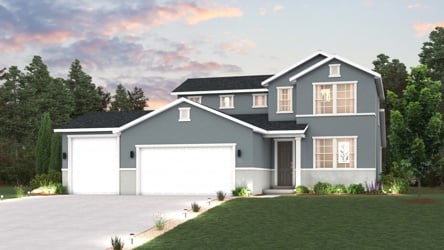 A house with a driveway.