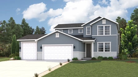 A house with a driveway.