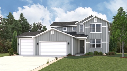 A house with a garage.