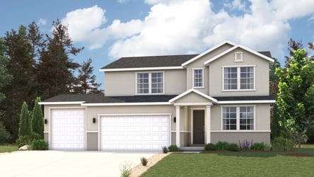 A house with a garage.