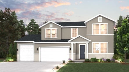 A house with a large front yard.