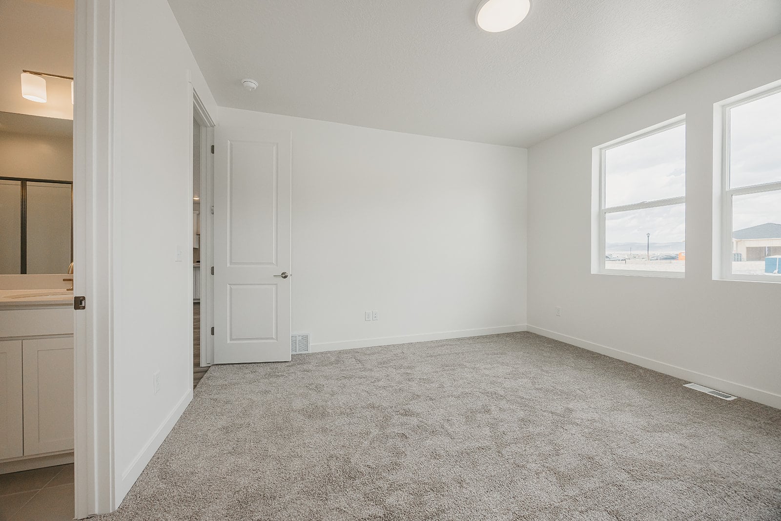 A room with white walls.