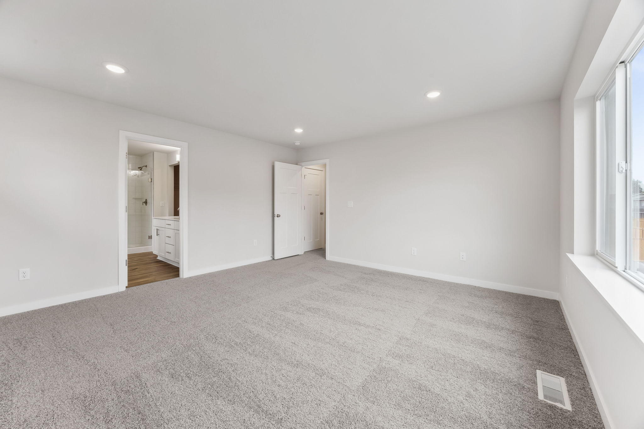 A room with white walls.