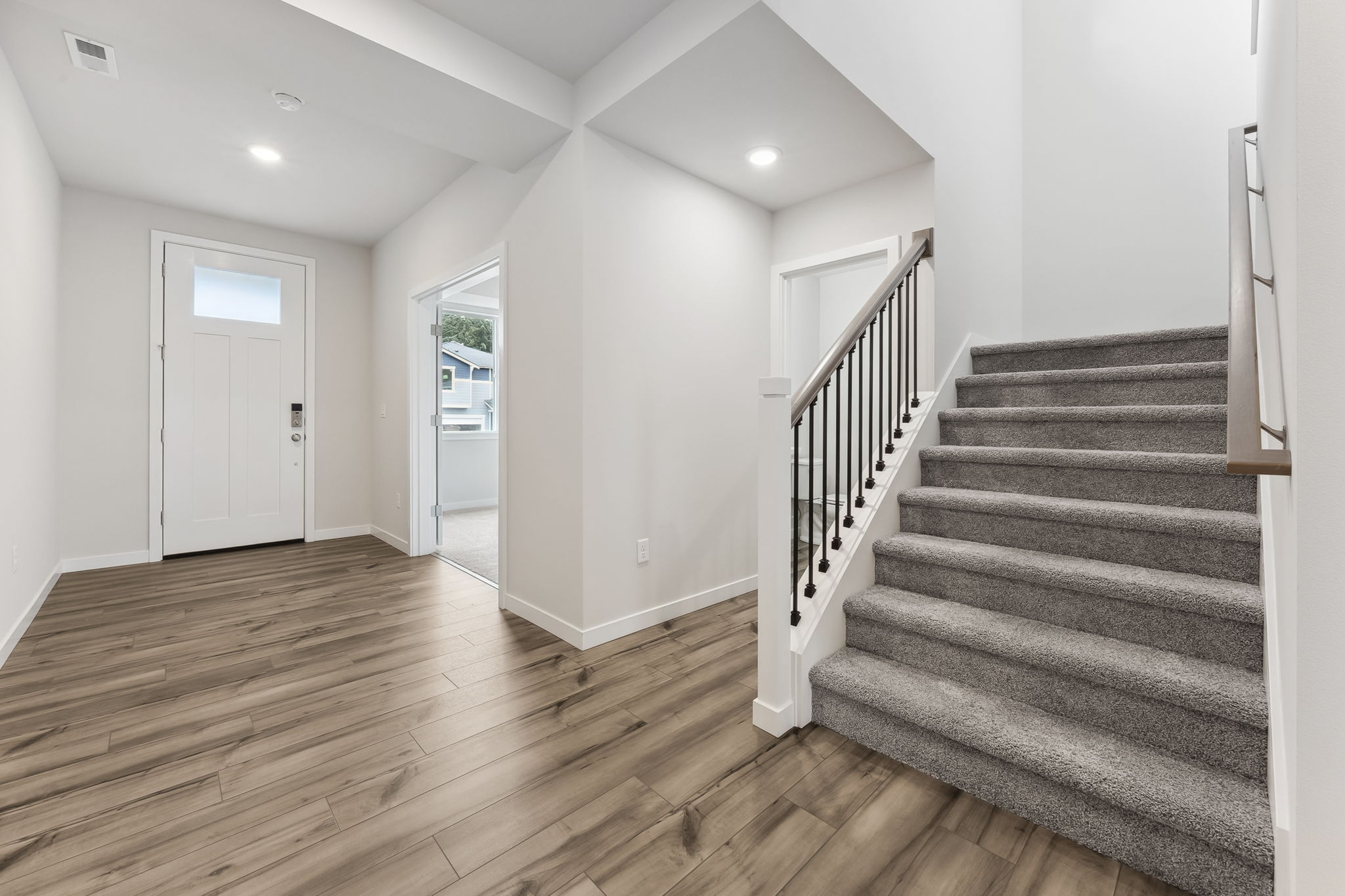 A staircase in a house.