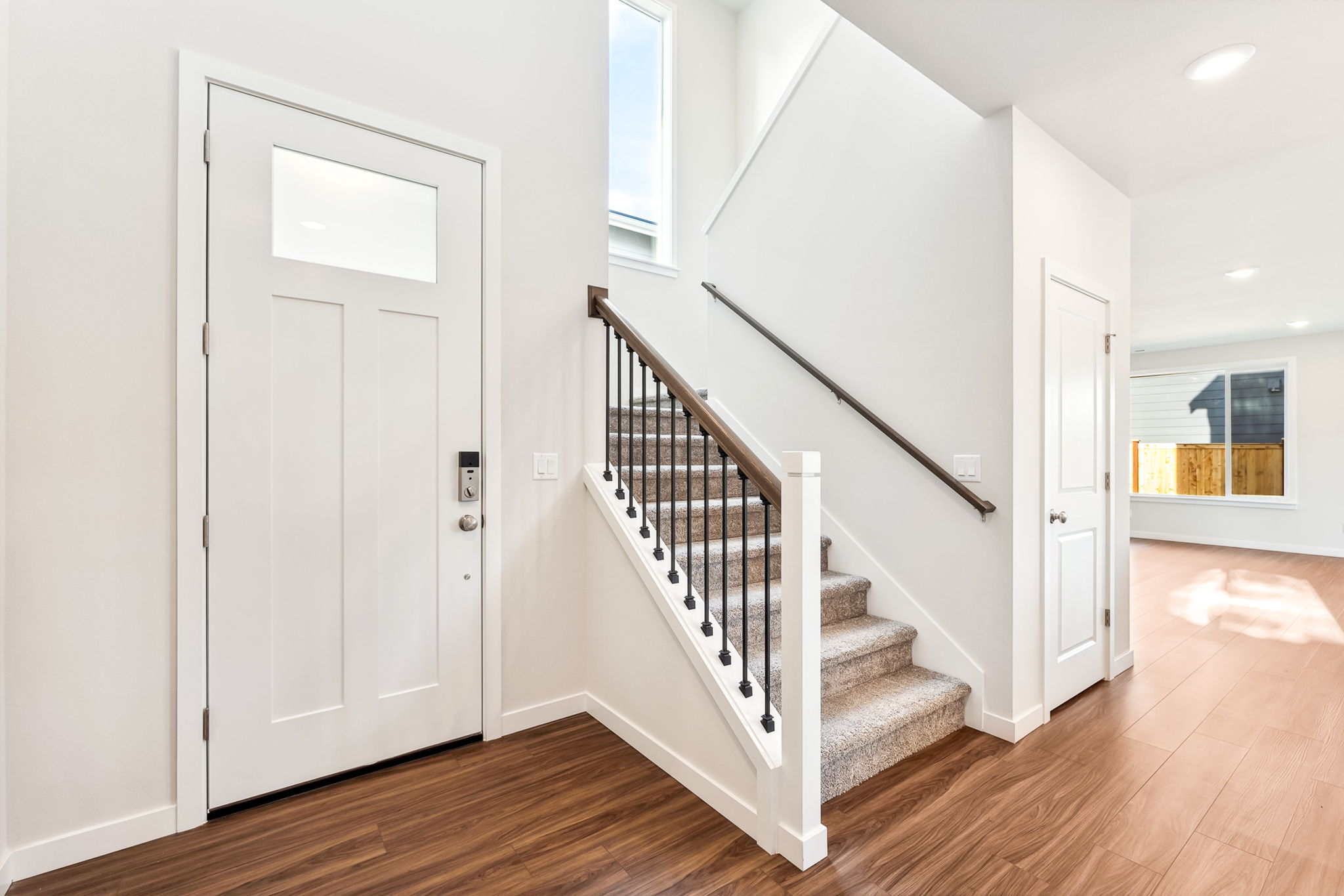 A staircase in a house.