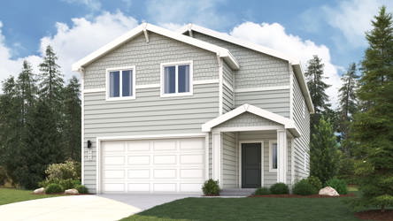 A house with a garage.