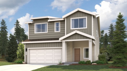 A house with a garage.