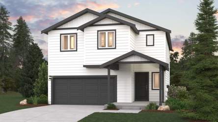 A house with a garage.