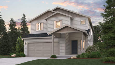 A house with a garage.