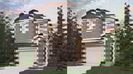 A house with a garage.