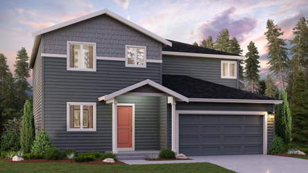 A house with a garage.