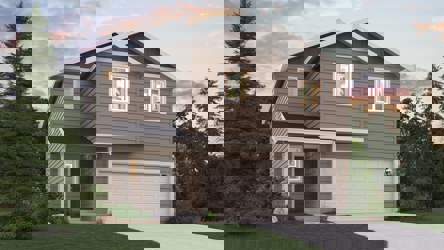 A house with a garage.