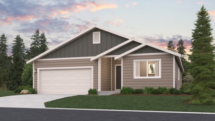 A house with a garage.