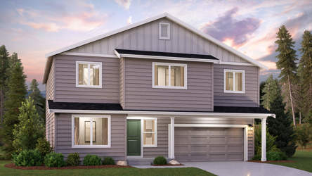 A house with a garage.