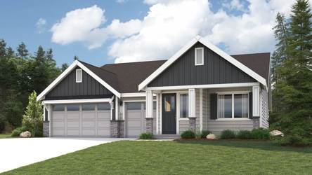 A house with a lawn in front of it.