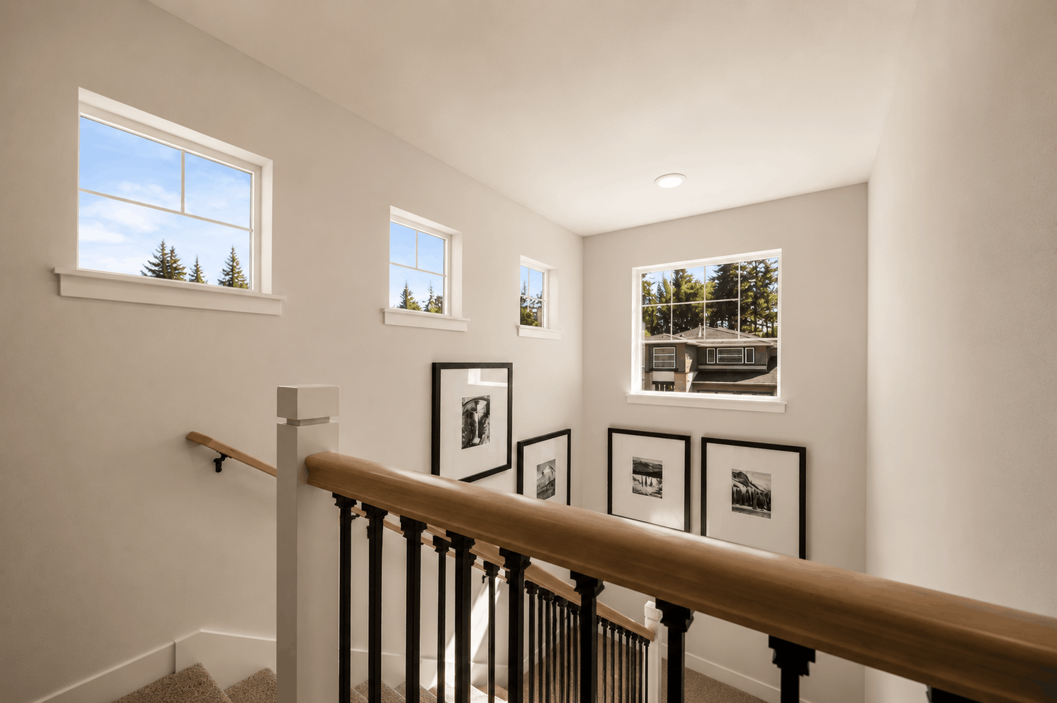 A staircase in a house.