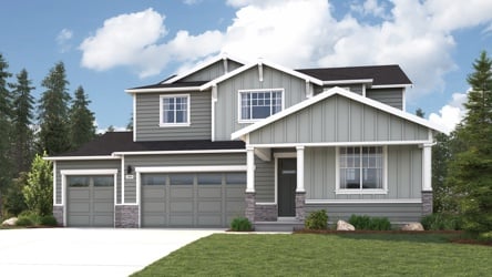 A house with a garage.