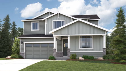 A house with a garage.