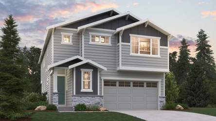 A house with a garage.
