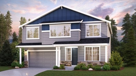 A house with a garage.