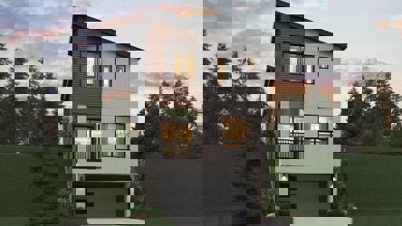 A house with a large yard.