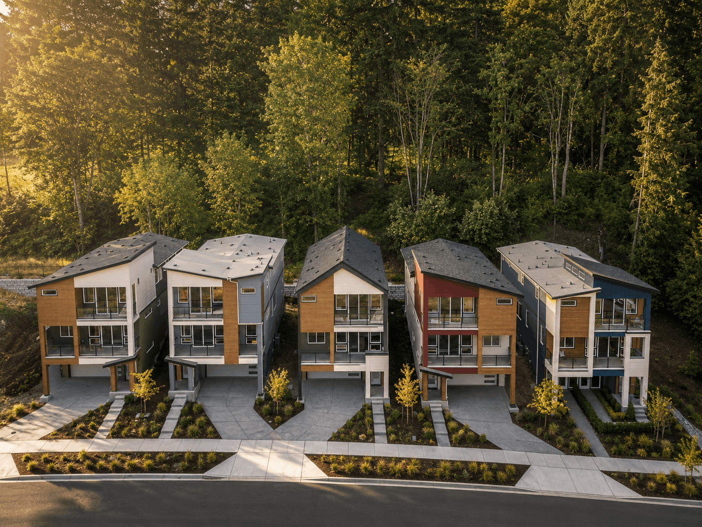 A row of houses.