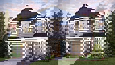 A house with a garage.