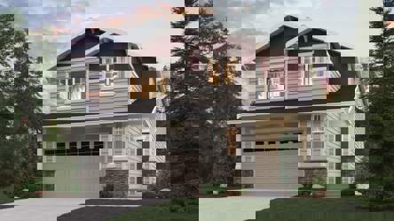 A house with a garage.