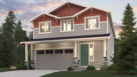 A house with a garage.