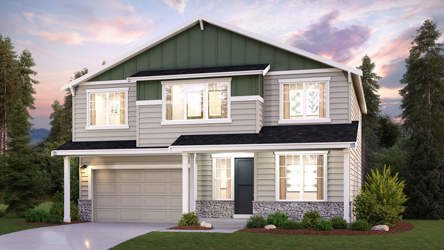 A house with a garage.