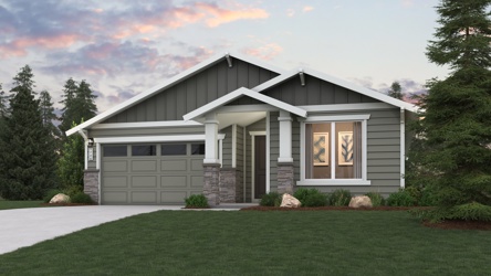 A house with a large front yard.