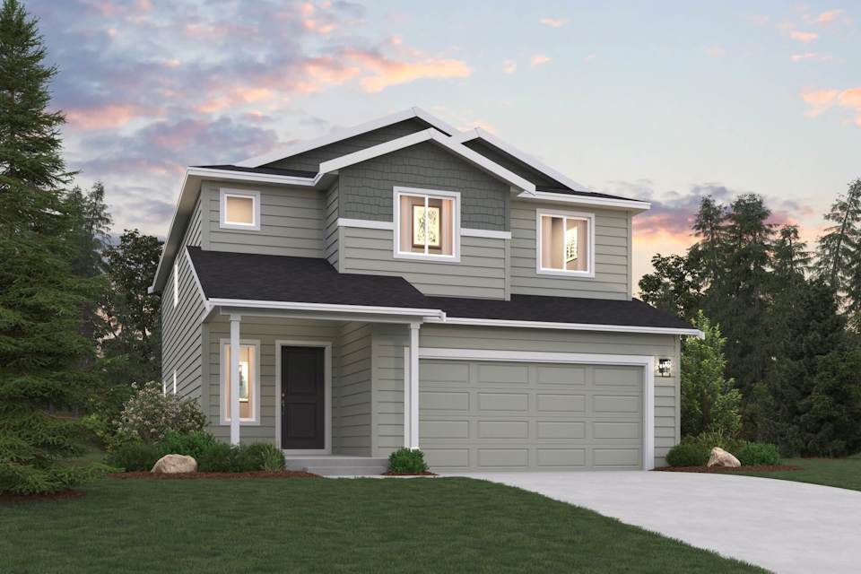A house with a garage.