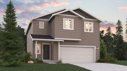 A house with a garage.