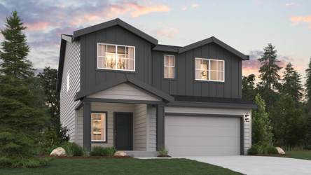 A house with a garage.