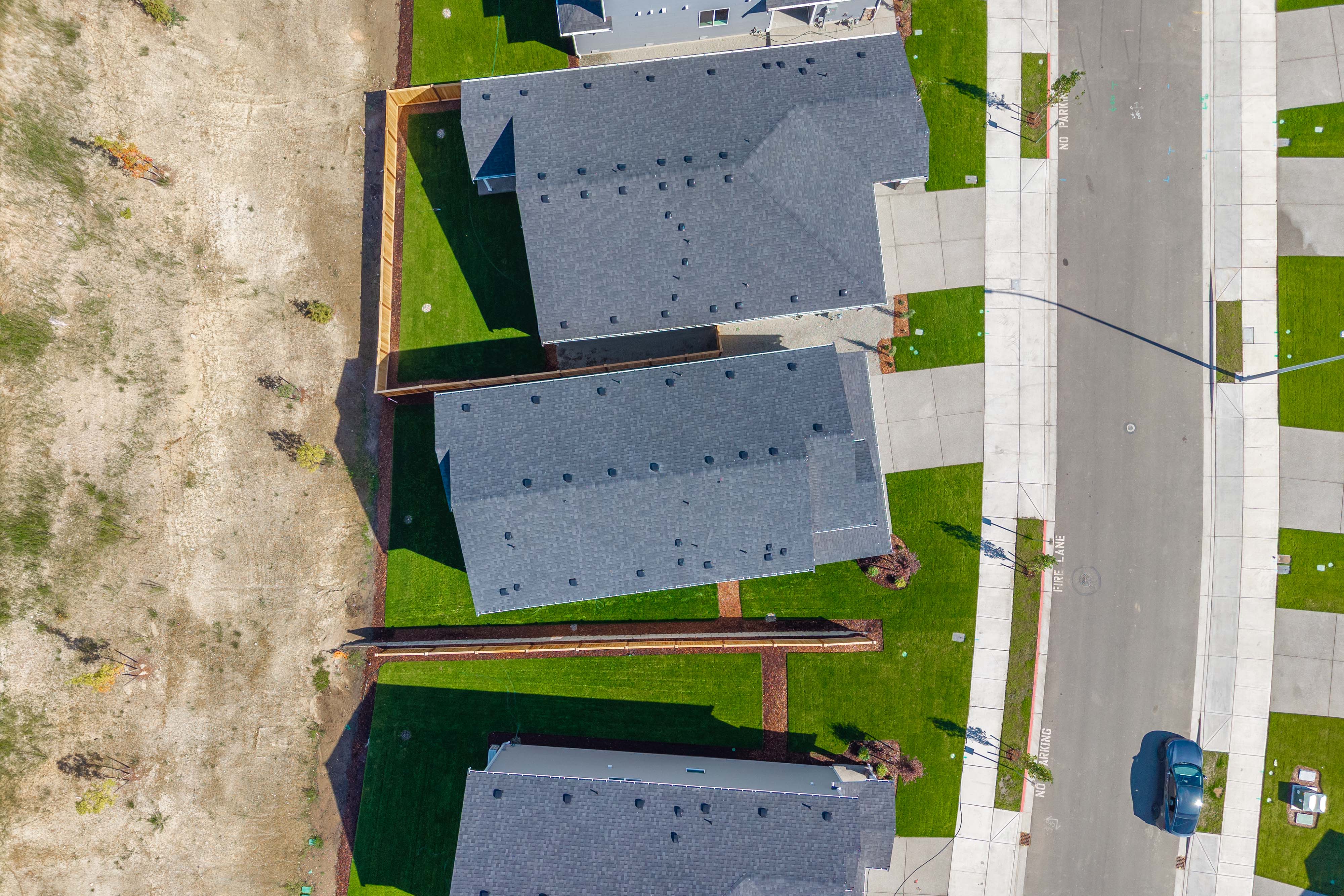 A building with a green roof.