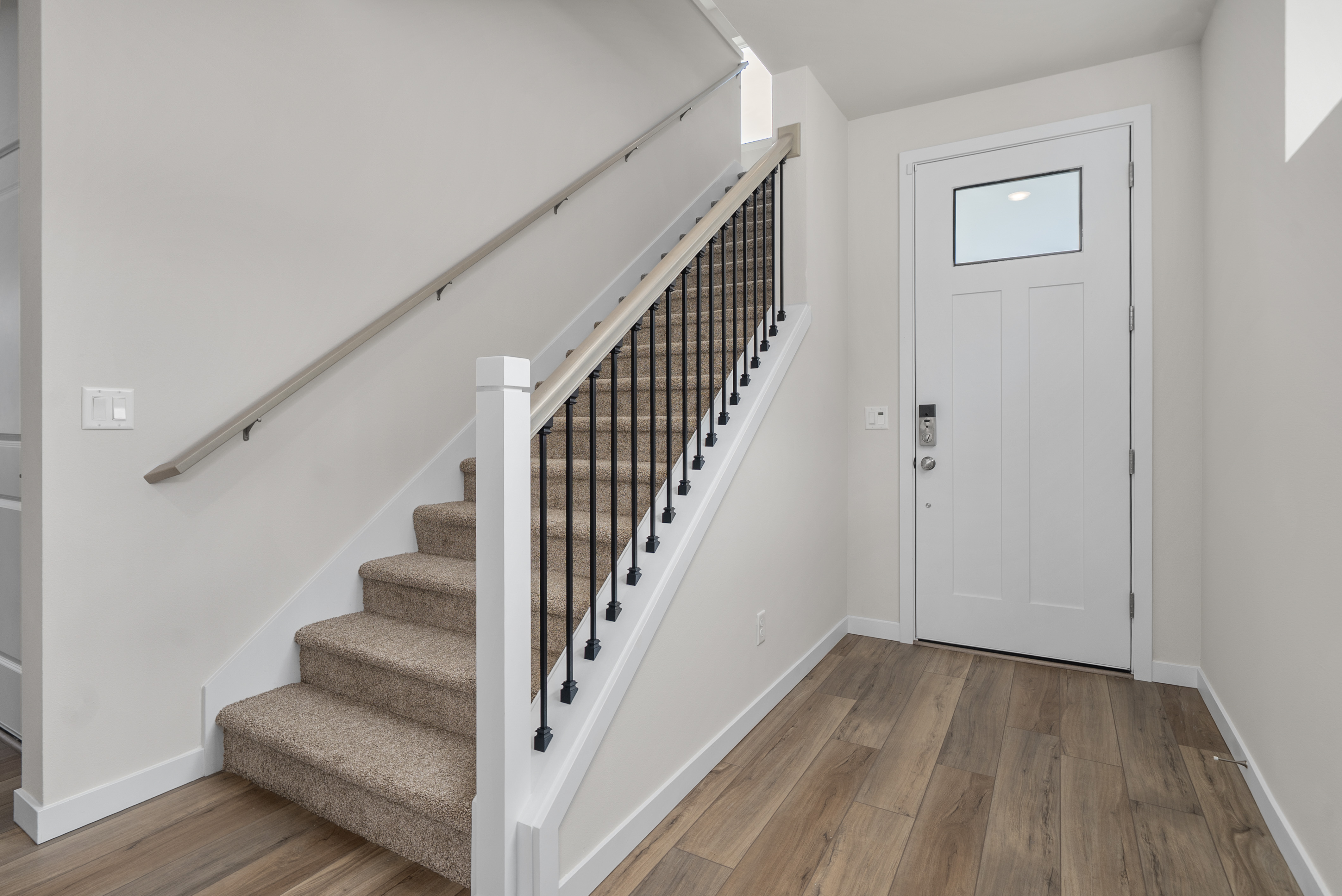 A staircase in a house.